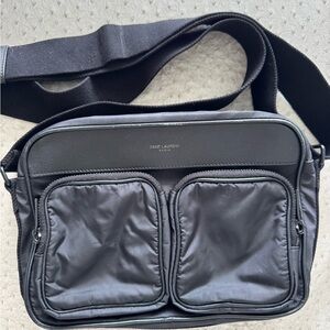 VGUC CITY CAMERA BAG REGENERATED NYLON Saint Laurent Black Messenger Bag